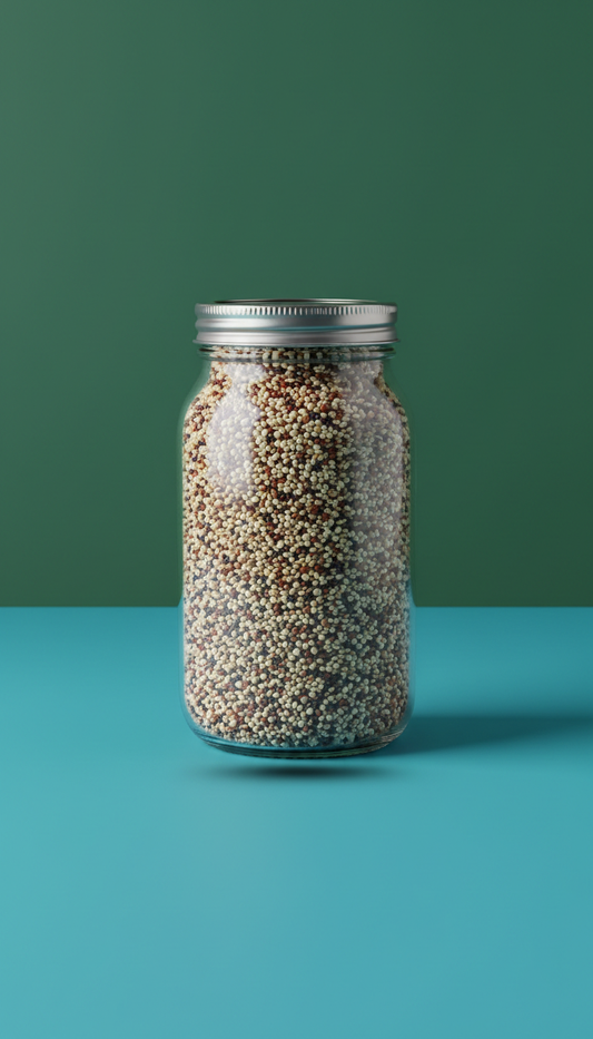 Bulk Organic Tri-Color Quinoa Jar